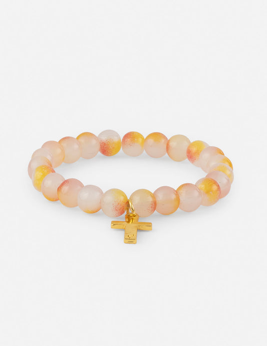 Cross Charm Bracelet – Christian Stone Bracelet