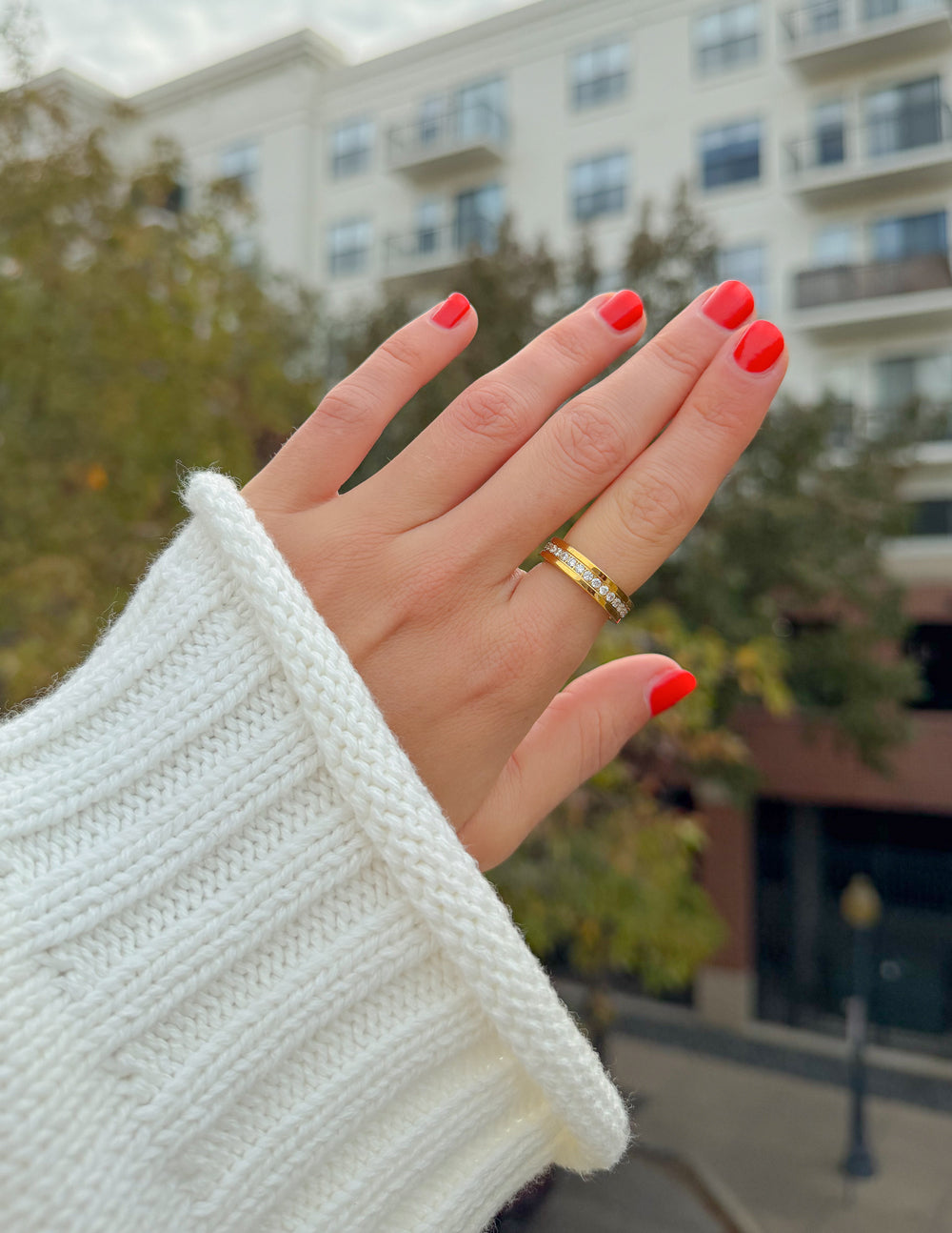 Cross Eternity Gem Ring Set – Christian Ring