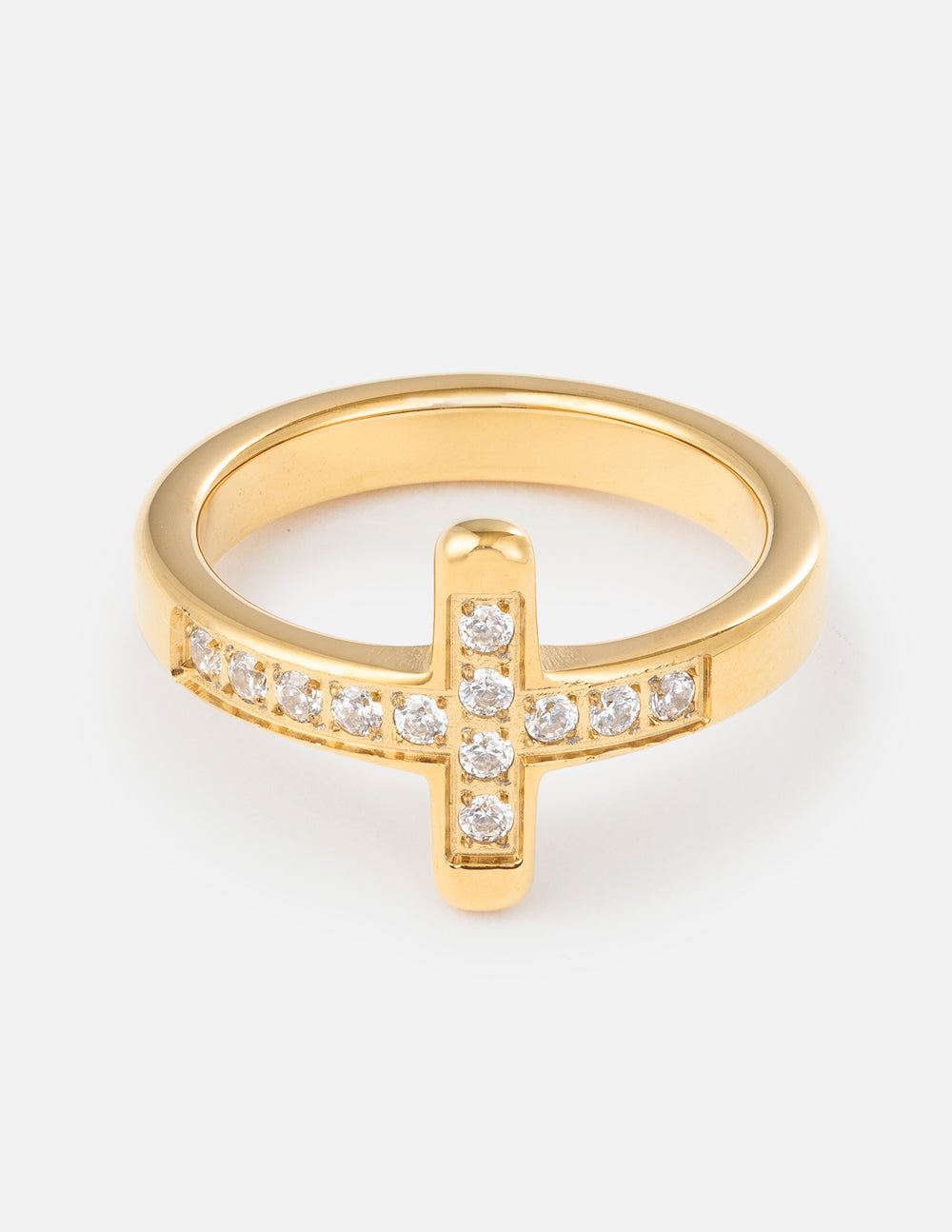 Cross Eternity Gem Ring Set – Christian Ring