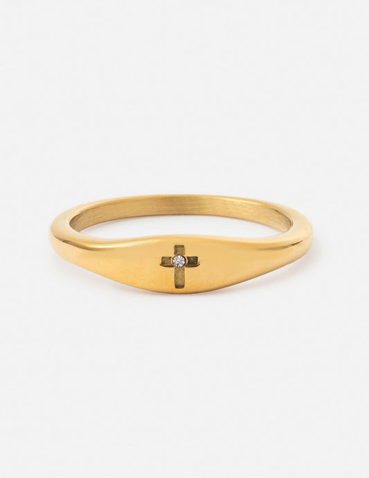 Cross Gemstone Ring – Christian Ring