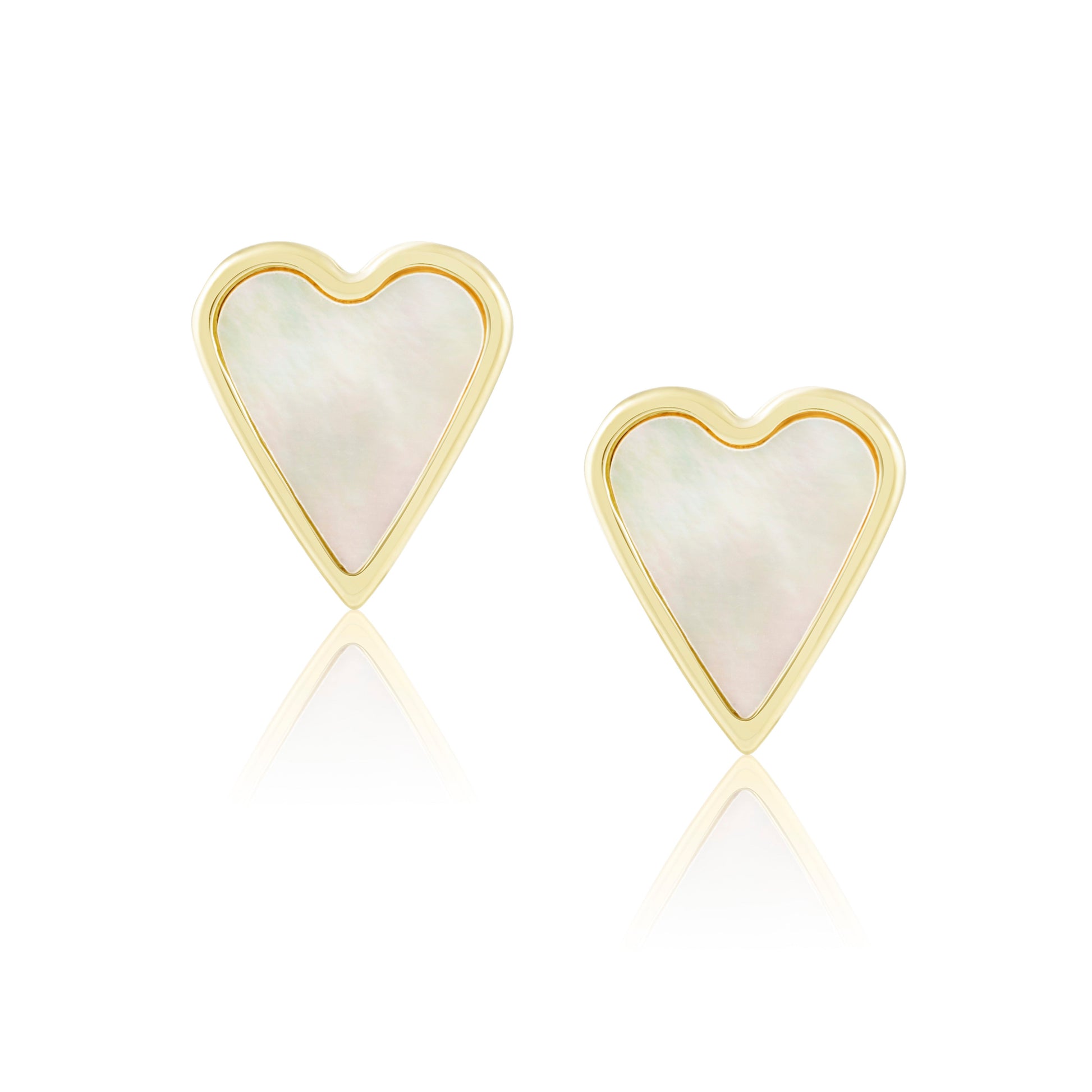 Aubrey Mop Heart Studs — Soul Flow Apparel