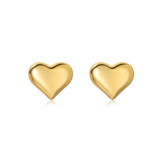 Puffy Heart Stud — Soul Flow Apparel