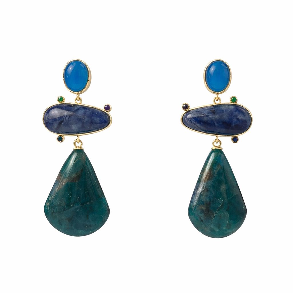 Blue Quartz Drop Earring — Soul Flow Apparel