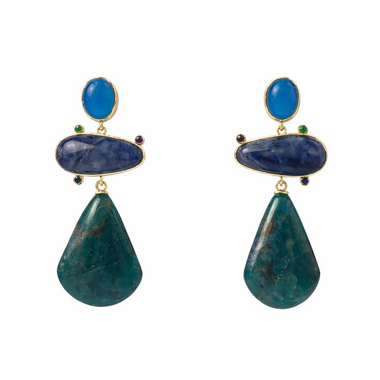 Blue Quartz Drop Earring — Soul Flow Apparel