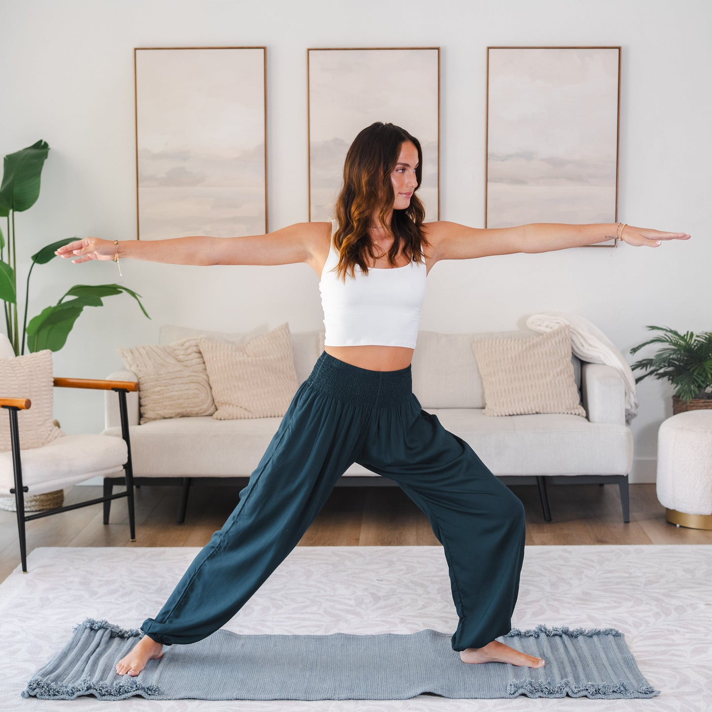 Deep Teal Harem Pants — Soul Flow Apparel