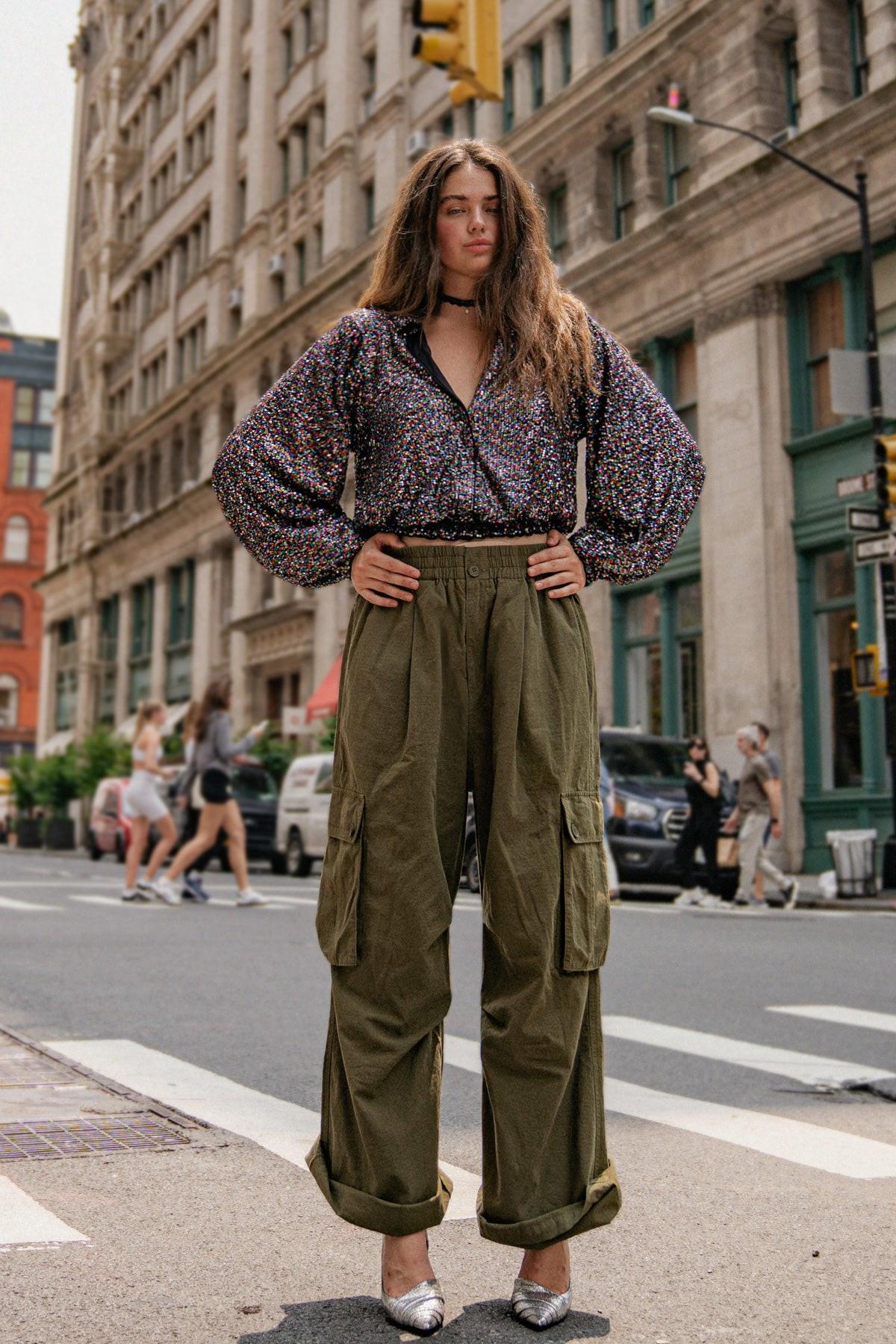 Incredible Moments Woven Cargo Pants with Elastic Waist and Wide Leg Outdoor — Soul Flow Apparel
