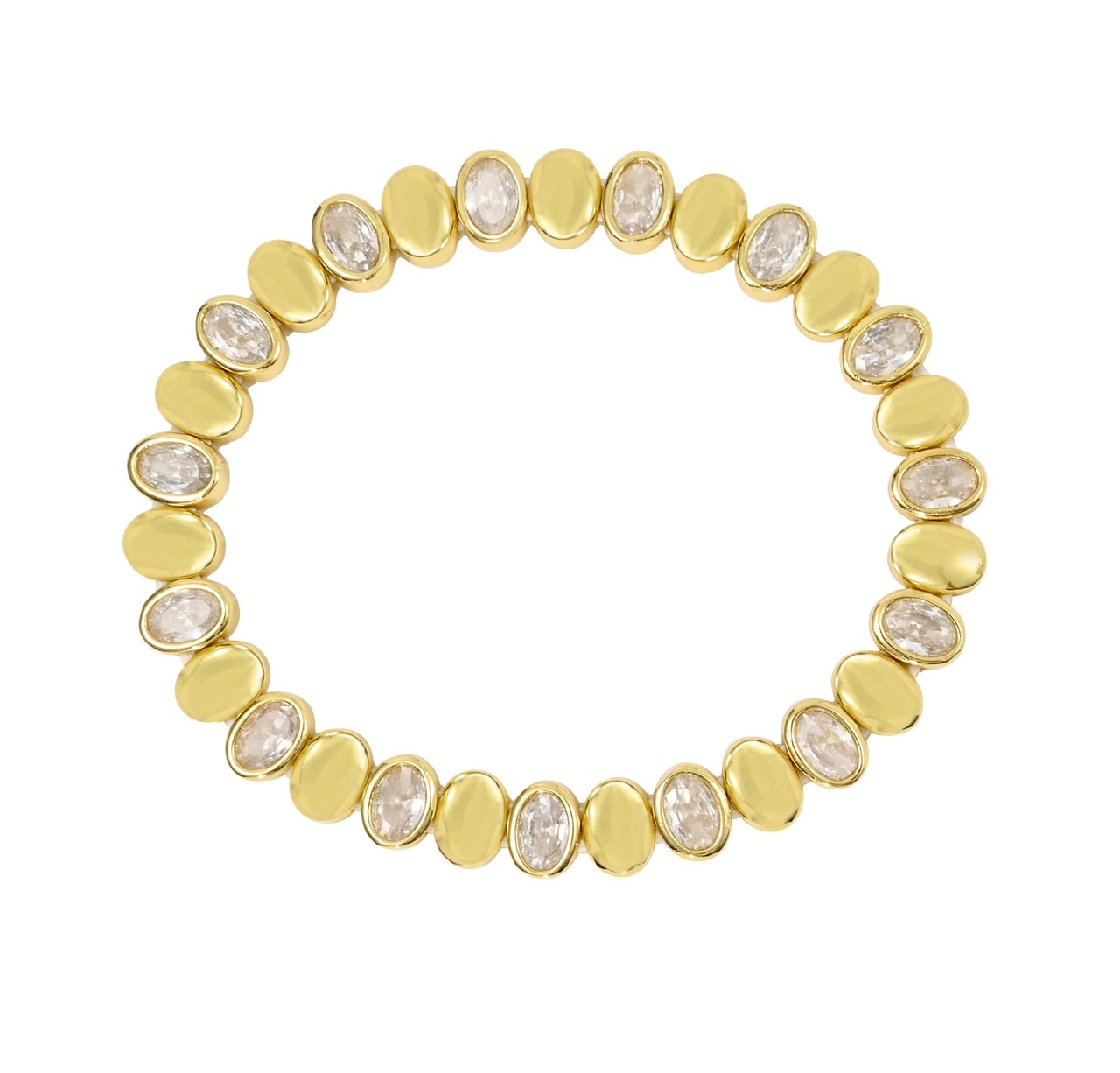 Stretchy Oval Cz Bracelet, view 8378 — Soul Flow Apparel