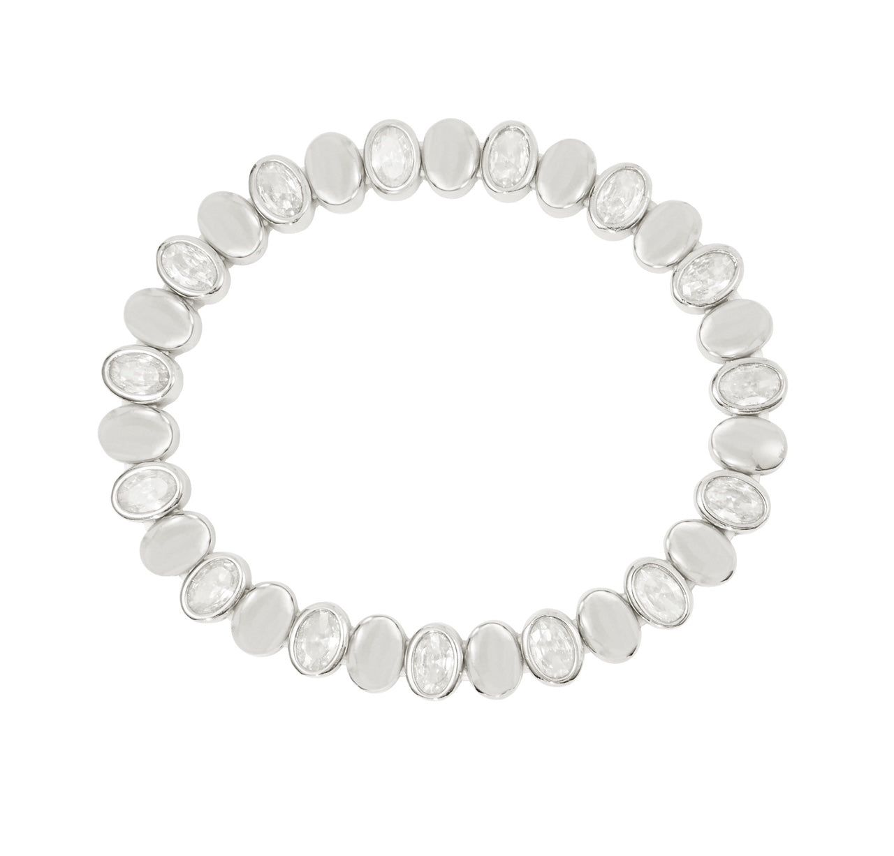 Stretchy Oval Cz Bracelet, view 2 — Soul Flow Apparel
