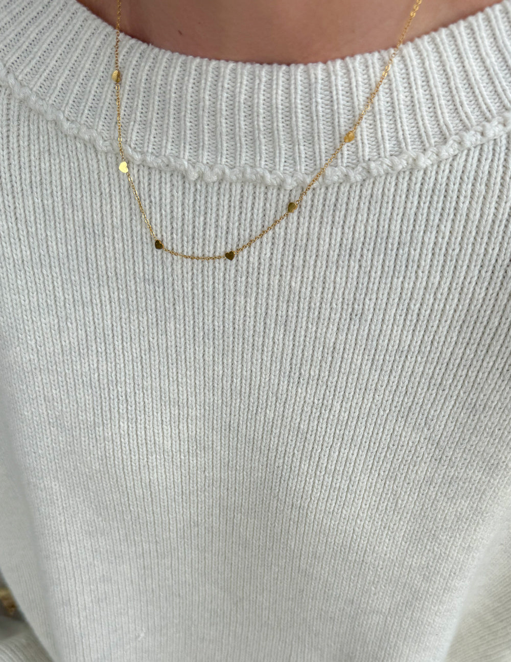 Dainty Heart Link Necklace – Christian Necklace