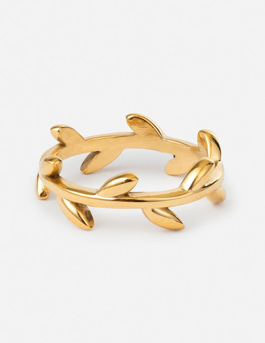 Dainty Olive Branch Ring – Christian Ring