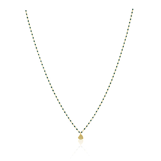 Elsa Mini Heart Necklace Green — Soul Flow Apparel