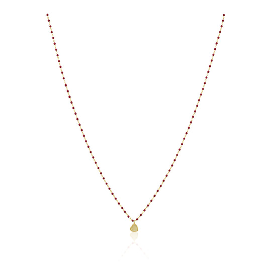 Elsa Mini Heart Necklace Red — Soul Flow Apparel