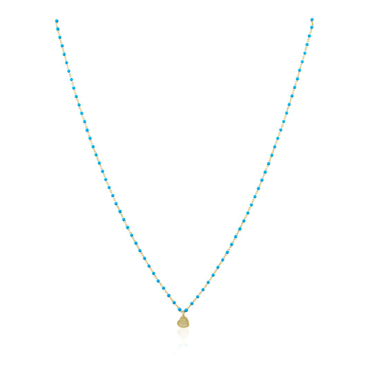 Elsa Mini Heart Necklace Turquoise — Soul Flow Apparel