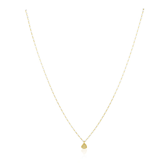 Elsa Mini Heart Necklace White — Soul Flow Apparel