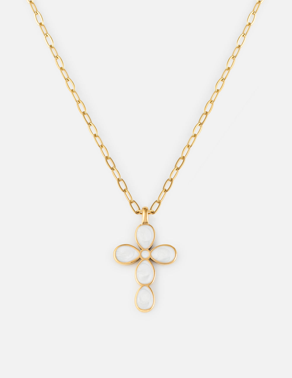 Eternal Light Cross Paperclip Chain Necklace – Christian Necklace