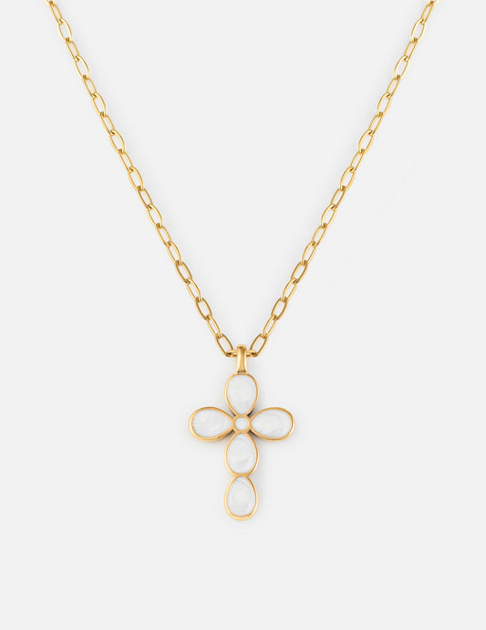 Eternal Light Cross Paperclip Chain Necklace – Christian Necklace