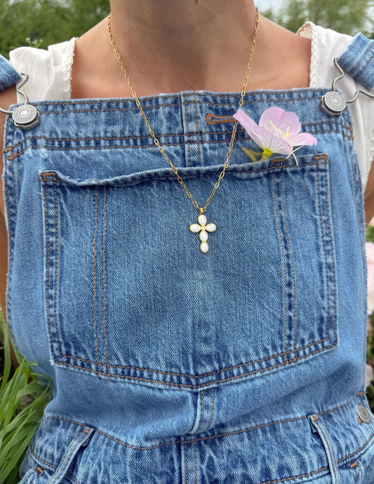 Eternal Light Cross Paperclip Chain Necklace – Christian Necklace