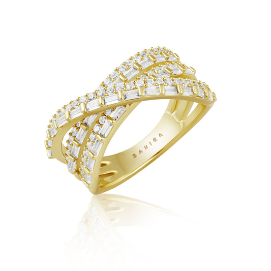 Rachel Criss-Cross Pave Ring — Soul Flow Apparel