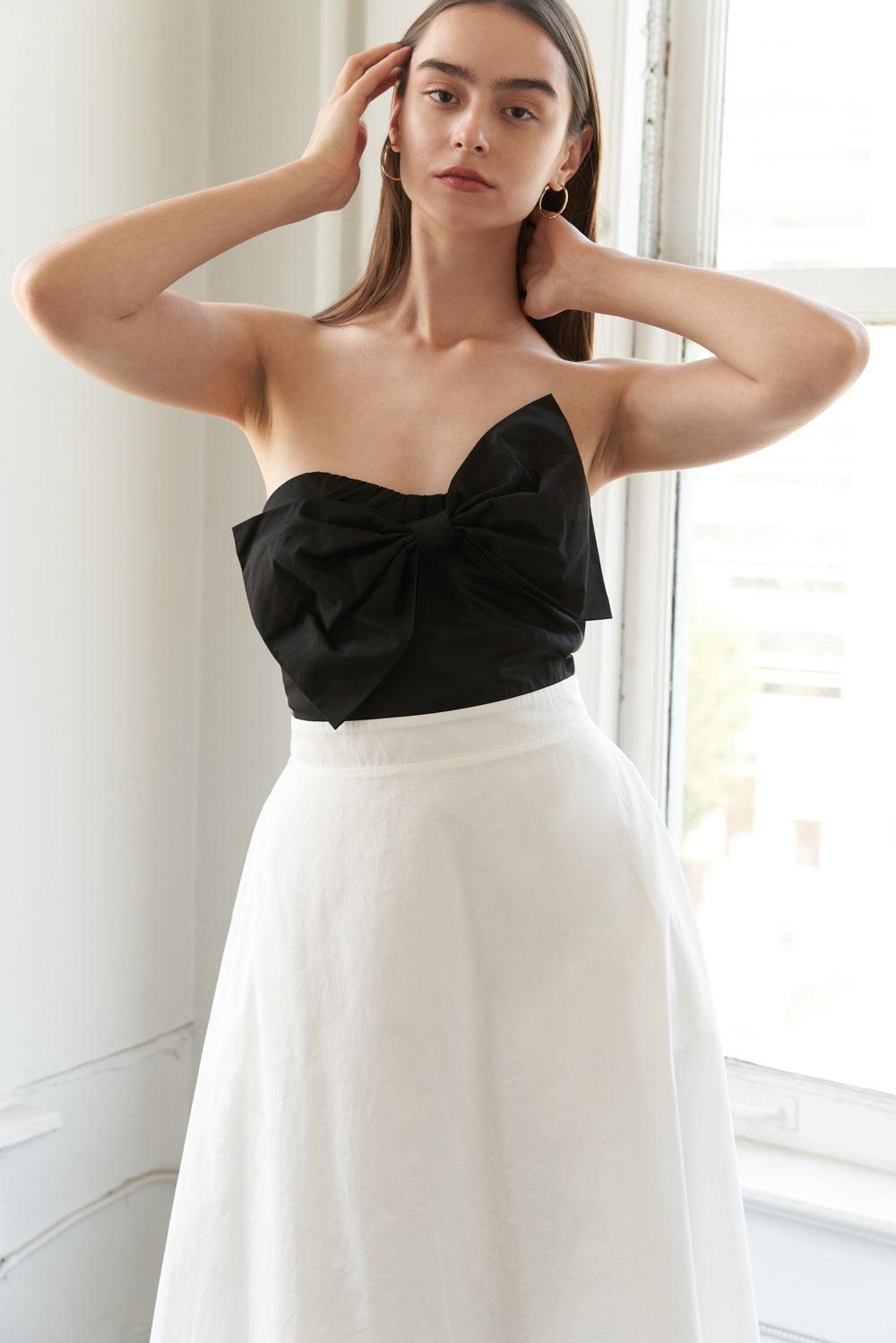 Blissful Breeze Woven Midi Dress in black, view 4 — Soul Flow Apparel