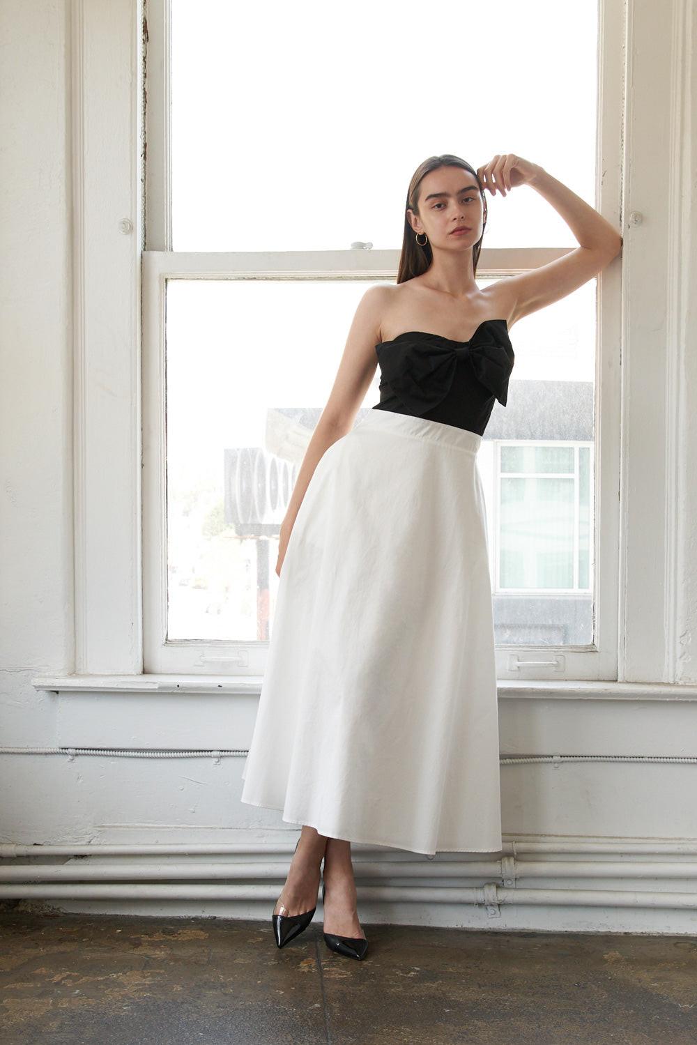 Blissful Breeze Woven Midi Dress in black, view 6 — Soul Flow Apparel