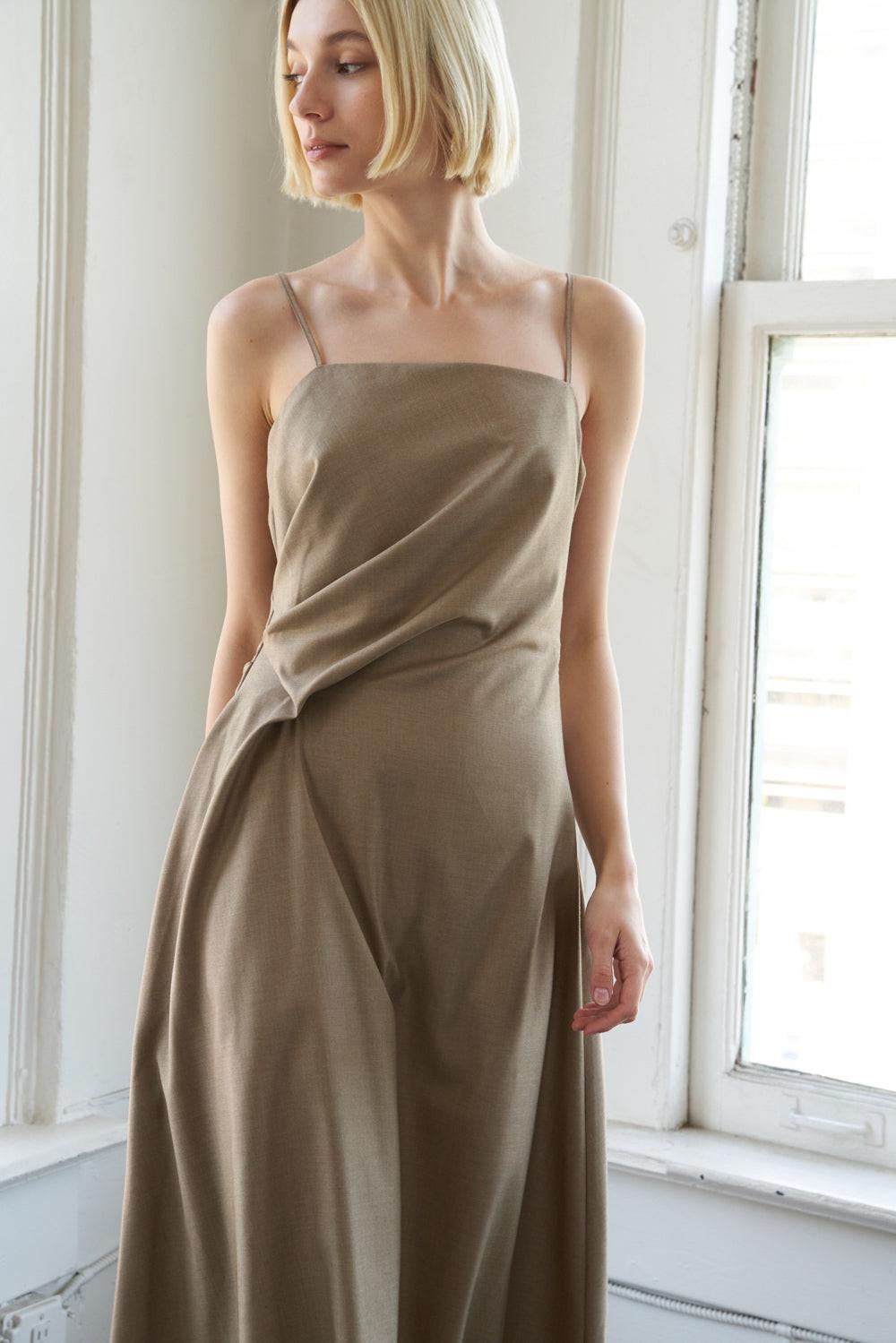 Happily Yours Woven Midi Dress, view 4 — Soul Flow Apparel