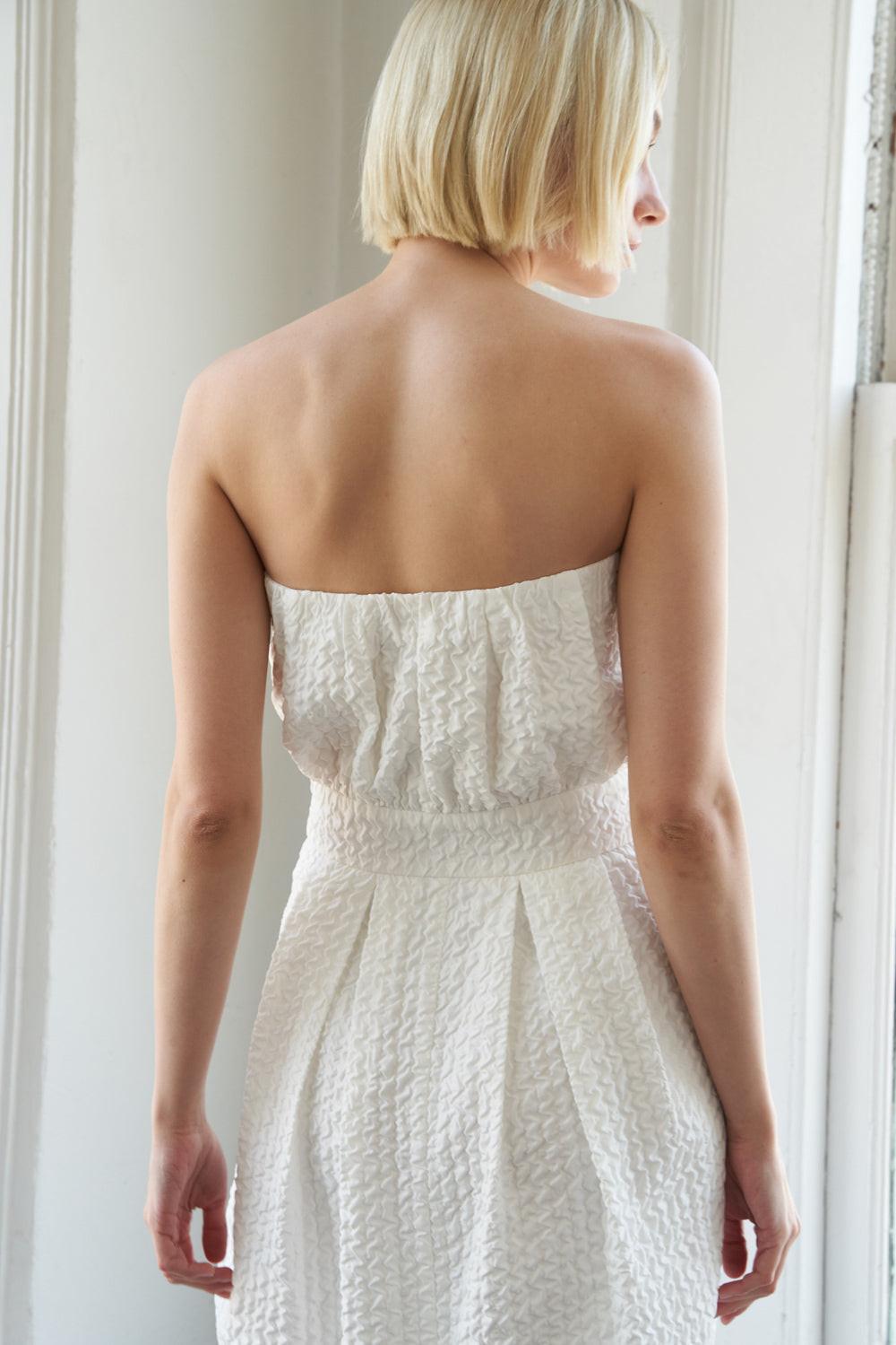 In Dolly We Trust Woven Midi Dress in 20white, view 2 — Soul Flow Apparel