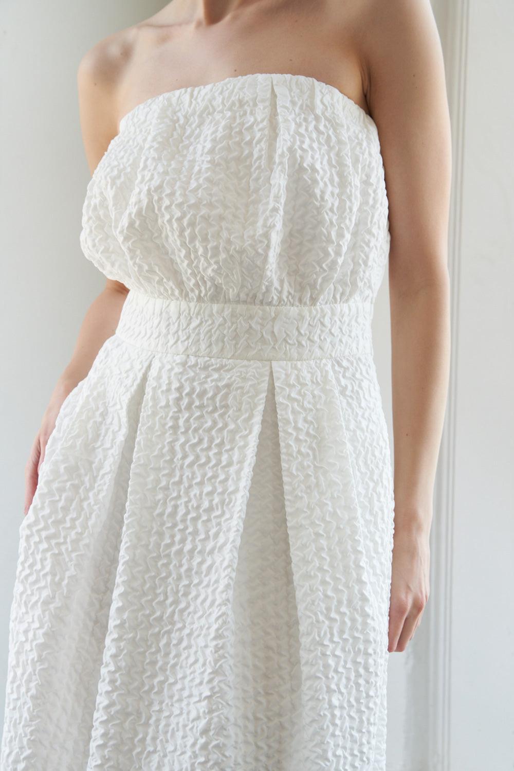In Dolly We Trust Woven Midi Dress in 20white, view 4 — Soul Flow Apparel