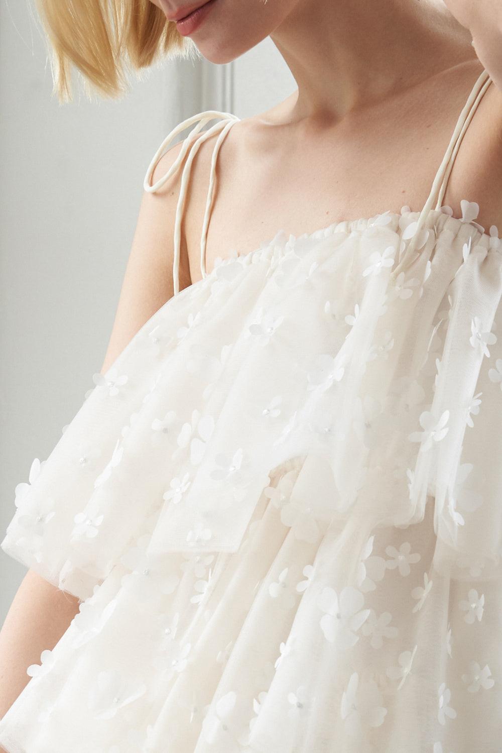 Always on the Go Tulle Mini Dress in 20 20need 20crop fabric 20closeup, view 20 — Soul Flow Apparel
