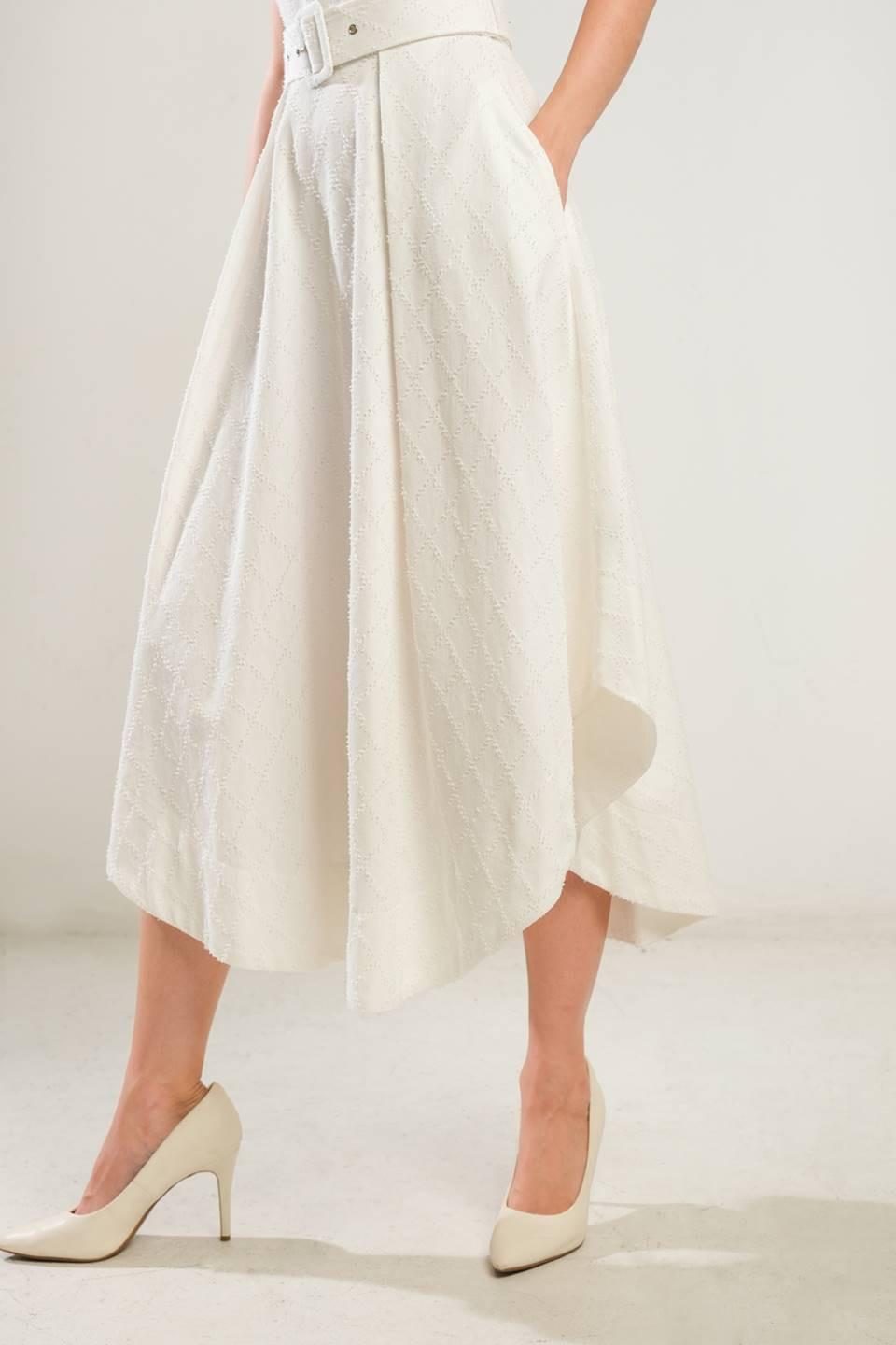 Life's Compass Woven Midi Dress in white, view 5 — Soul Flow Apparel