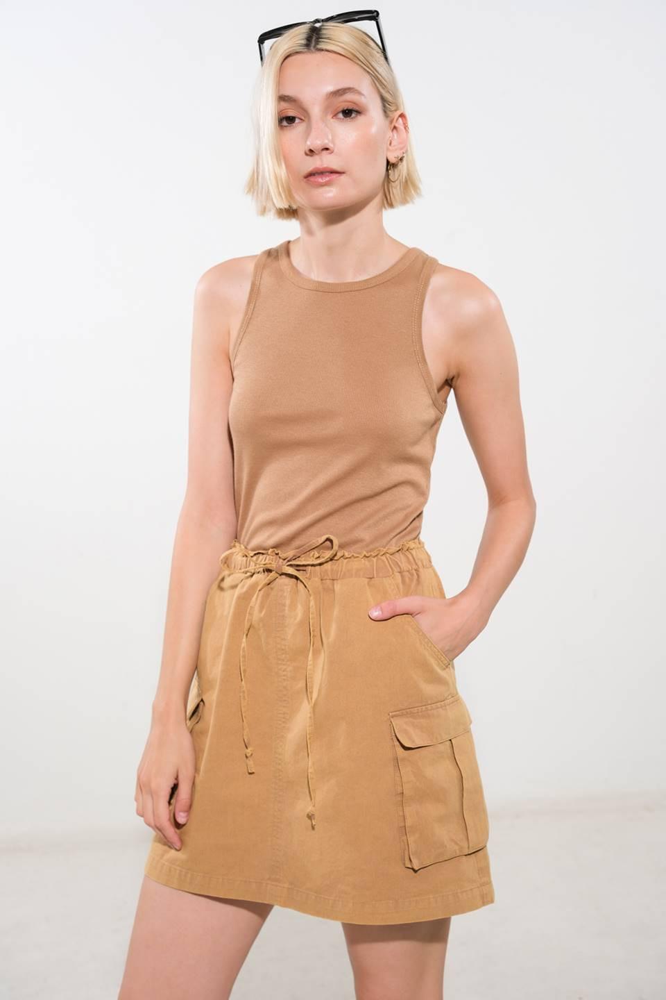 Wish for More Mini Dress in camel, view 1 — Soul Flow Apparel
