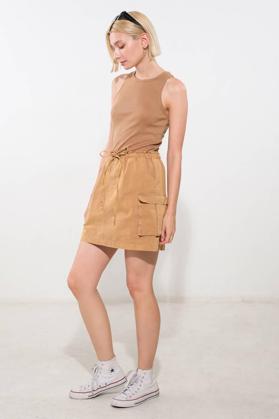 Wish for More Mini Dress in camel, view 3 — Soul Flow Apparel