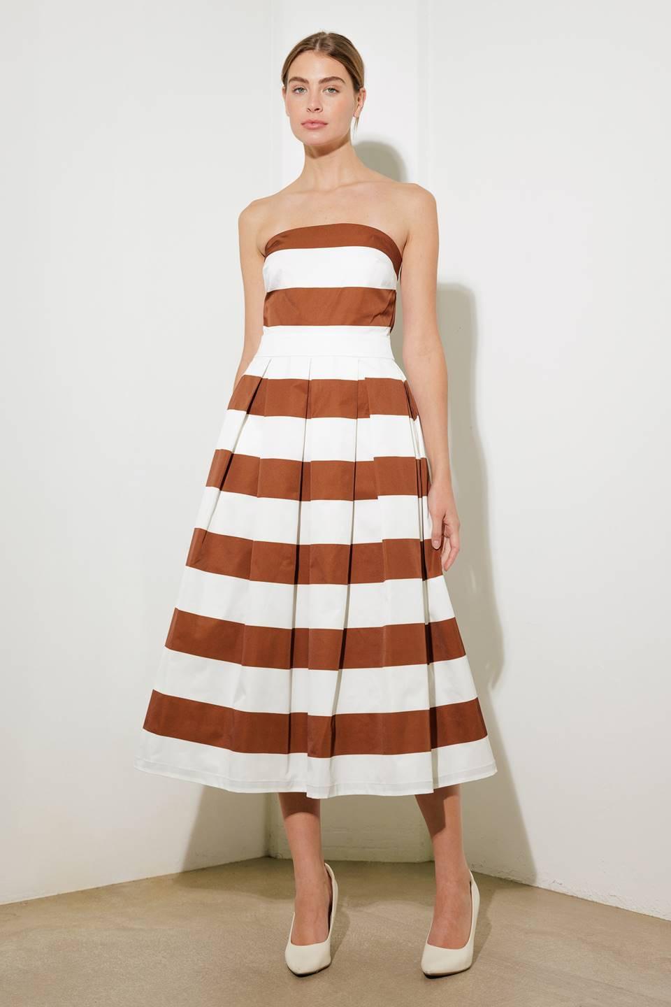 Everyday Hustle Rust Woven Midi Dress in cream, view 2 — Soul Flow Apparel