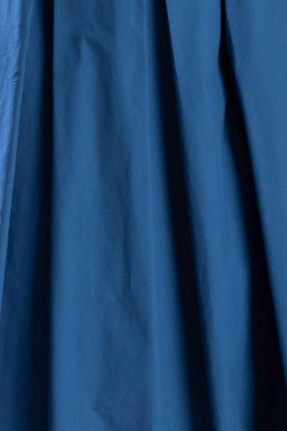 Dreamy Impression Woven Midi Dress in blue, fabric swatch — Soul Flow Apparel