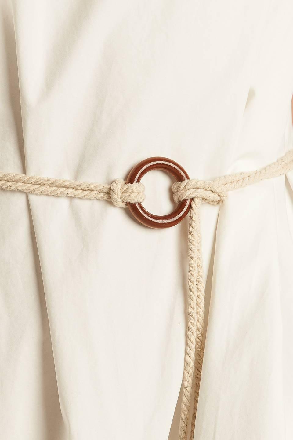 Riverside Sips Woven Midi Dress in off-white, fabric swatch — Soul Flow Apparel