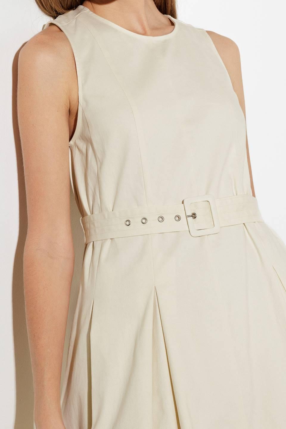 Over the Waters Woven Midi Dress in ecru, fabric swatch — Soul Flow Apparel