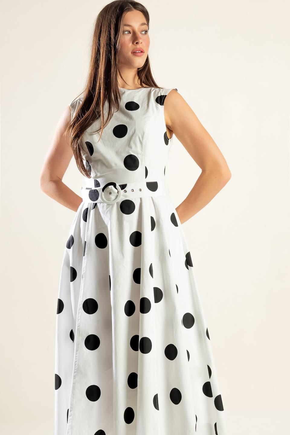 Echoing Fjord Woven Midi Dress in white, view 6 — Soul Flow Apparel
