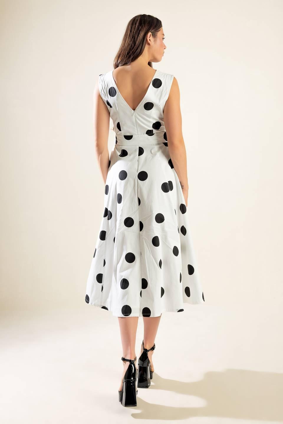 Echoing Fjord Woven Midi Dress in white, view 8 — Soul Flow Apparel