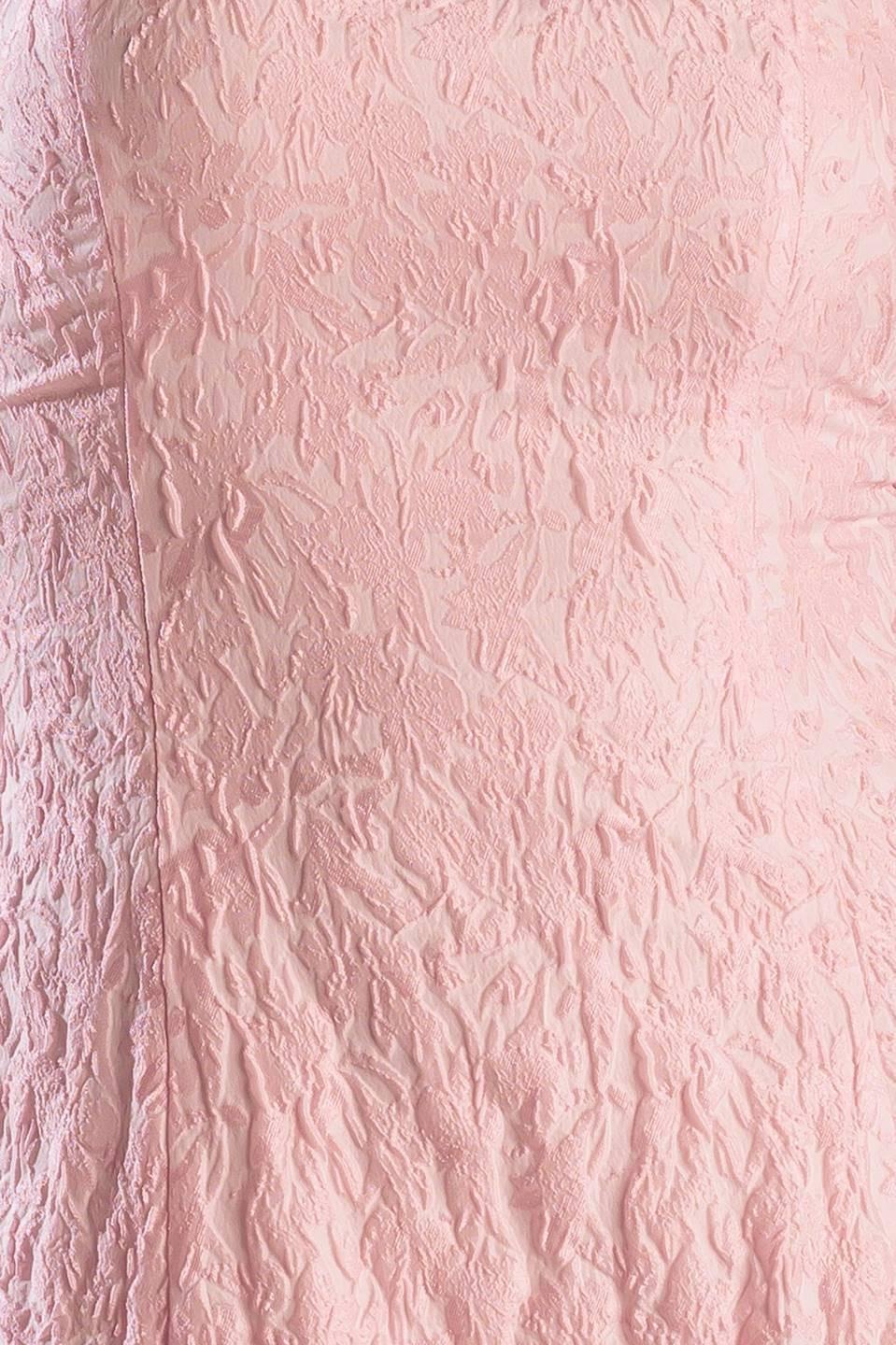 Roll with It Pink Woven Midi Dress in light, fabric swatch — Soul Flow Apparel