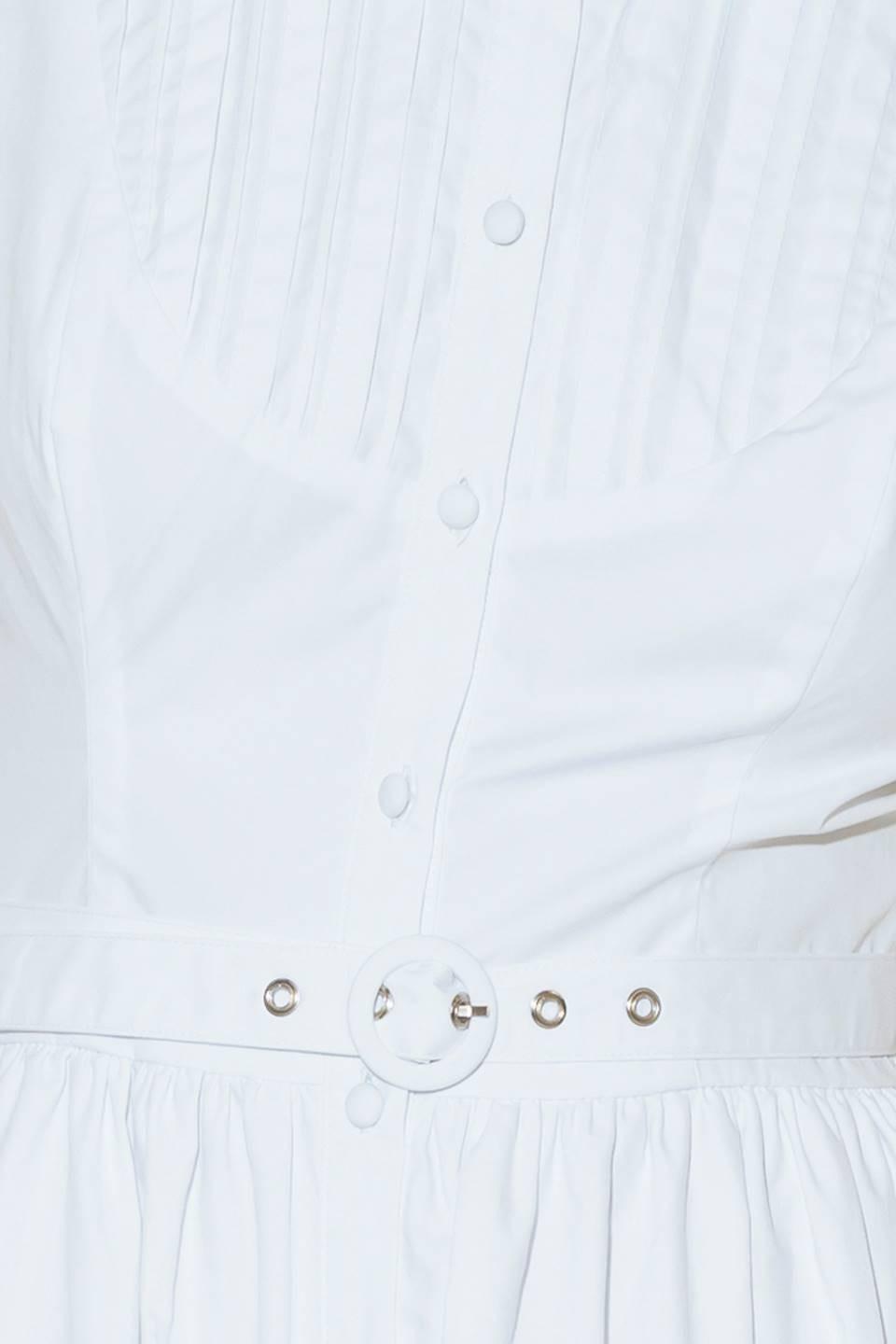 Nue Ease White Woven Mdi Dress, fabric swatch — Soul Flow Apparel