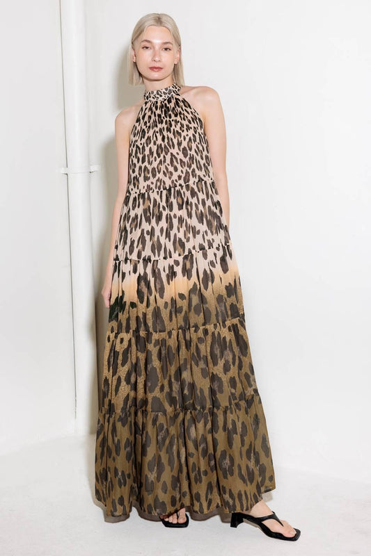 Endless Devotion Woven Maxi Dress in taupe brown, view 1 — Soul Flow Apparel