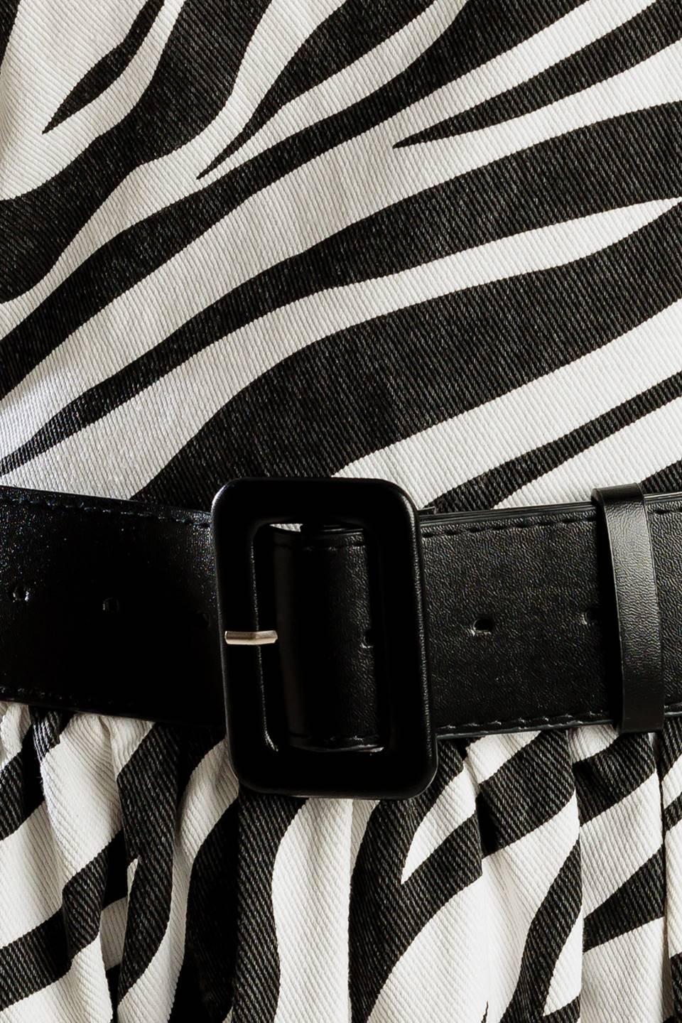Not So Ordinary Woven Midi Dress in white black, fabric swatch — Soul Flow Apparel