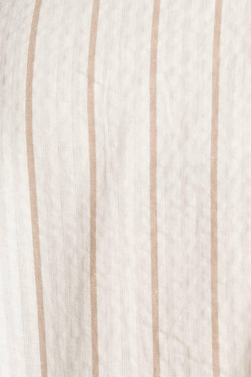 Just Wondering Woven Midi Dress in white taupe, fabric swatch — Soul Flow Apparel