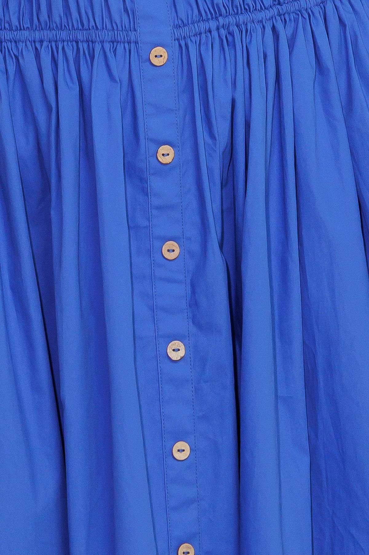 Moonlight on My Woven Midi Dress in cobalt blue, fabric swatch — Soul Flow Apparel