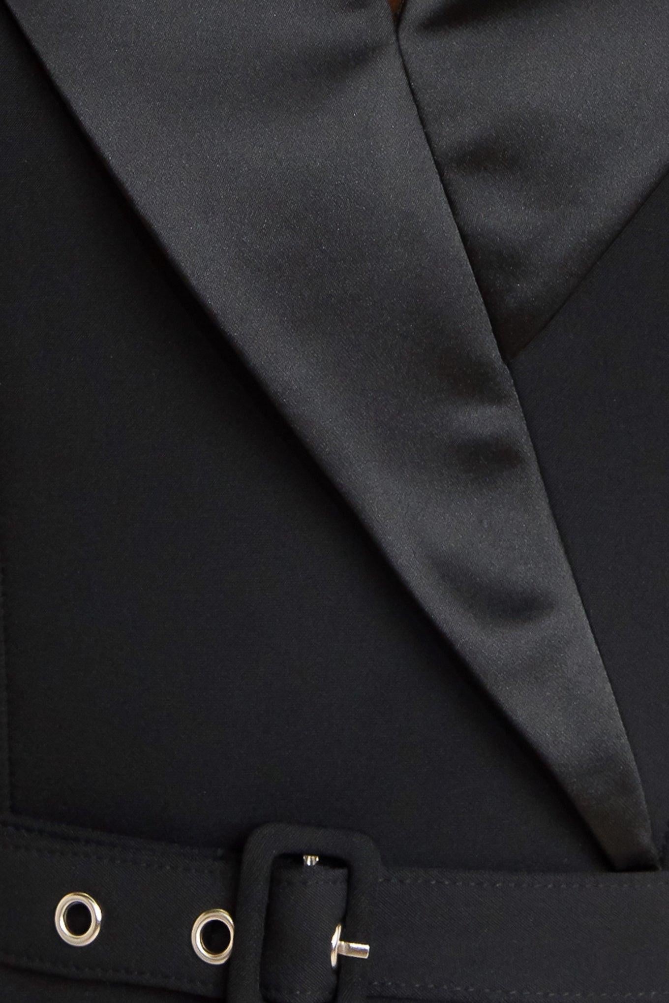 Midnight Tux Woven Midi Dress in black, fabric swatch — Soul Flow Apparel