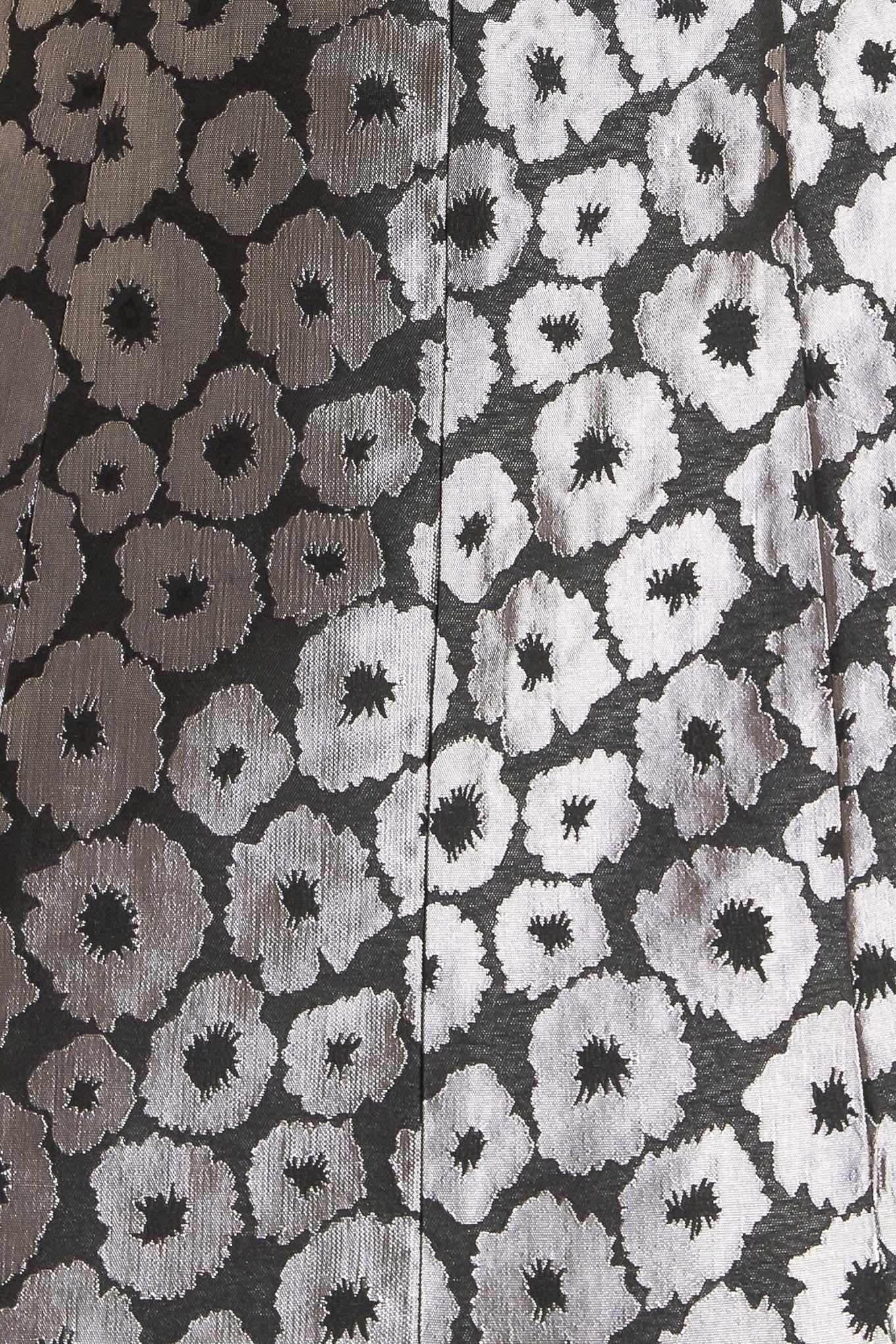 Shine on Me Woven Jacquard Mini Dress in black silver, fabric swatch — Soul Flow Apparel