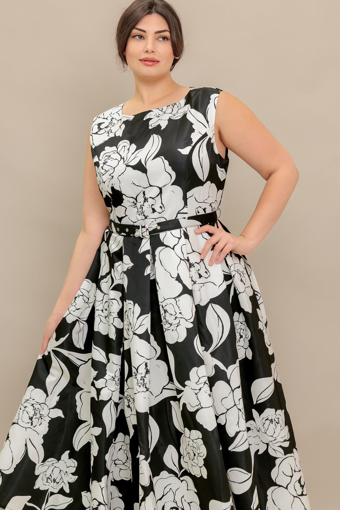 Silent Heart Black Woven Midi Dress, view 4 — Soul Flow Apparel