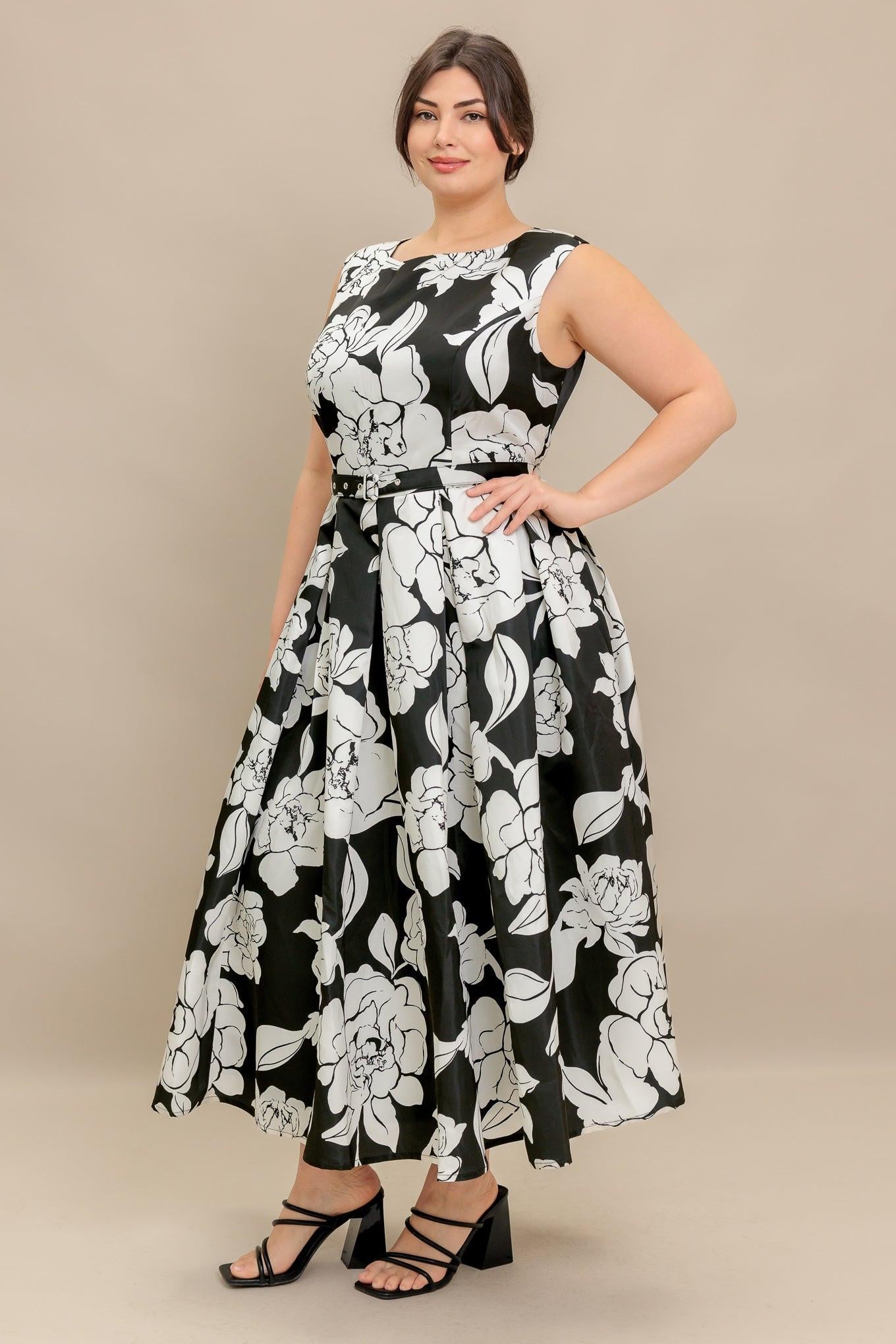 Silent Heart Black Woven Midi Dress, view 7 — Soul Flow Apparel