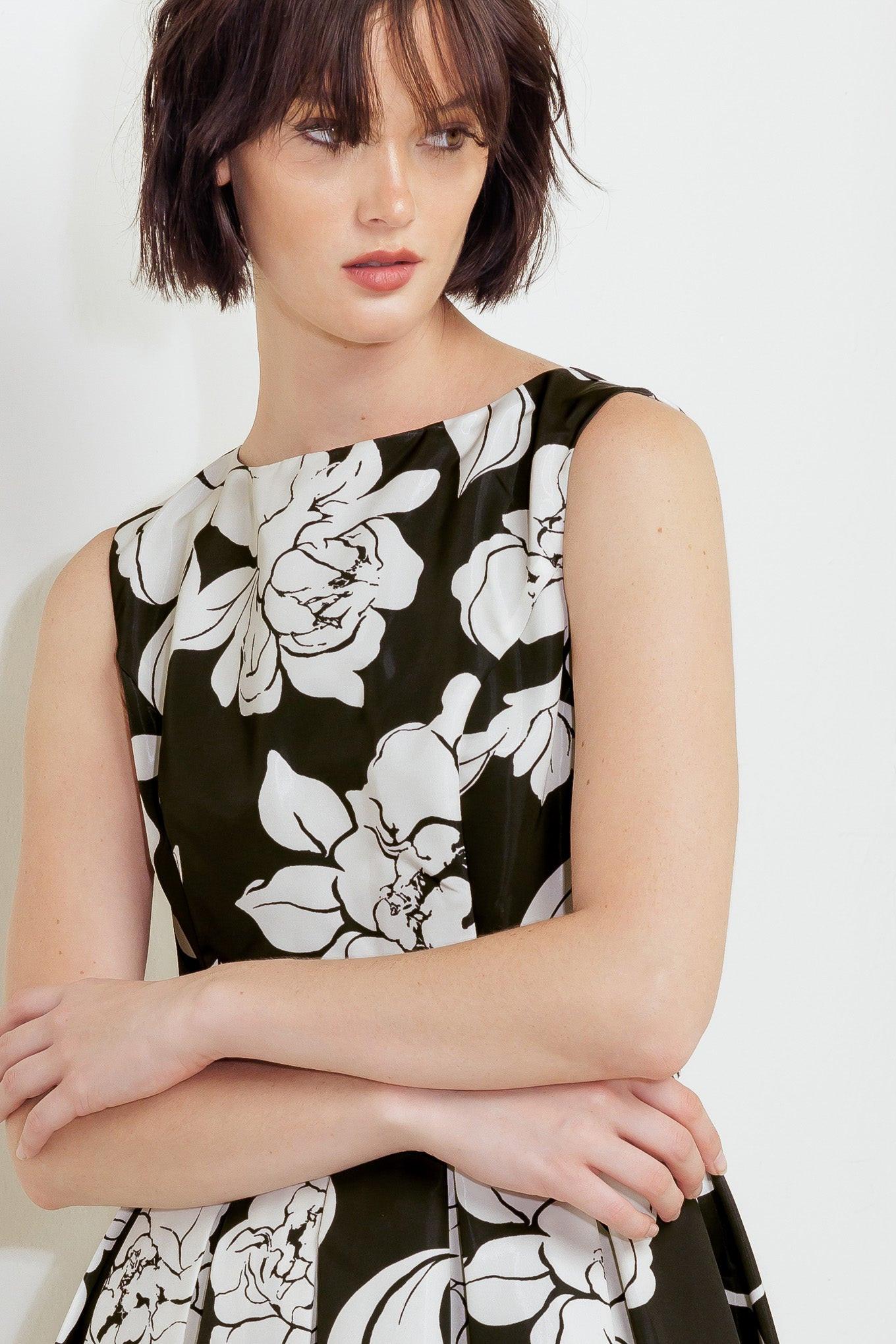 Silent Heart Black Woven Midi Dress, view 3 — Soul Flow Apparel