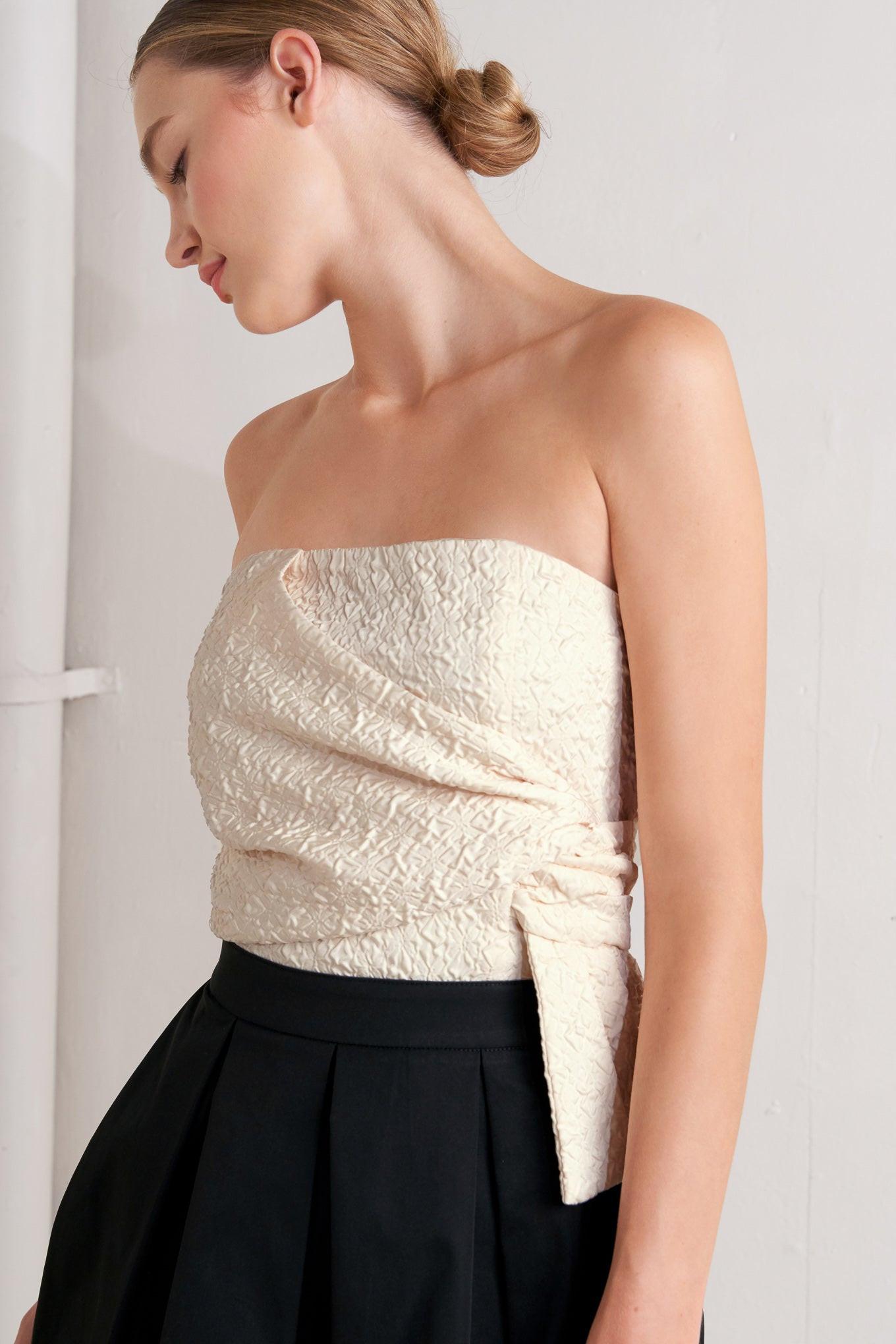 Mono Ballet Woven Midi Dress in black cream, view 3 — Soul Flow Apparel