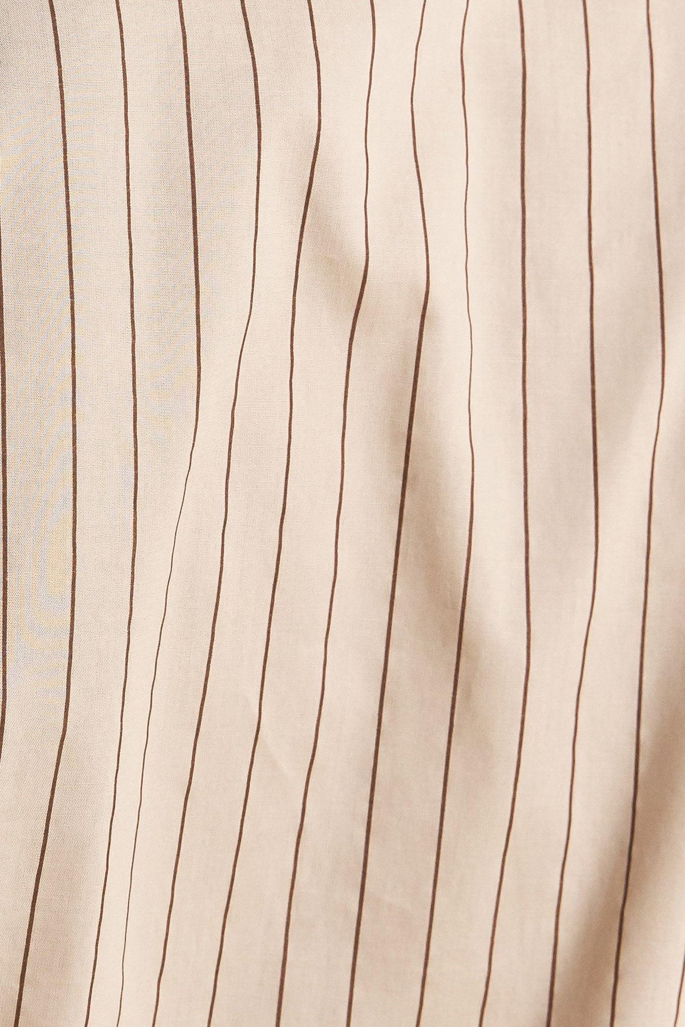 Classic Neutral Woven Midi Dress in taupe, fabric swatch — Soul Flow Apparel